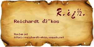 Reichardt Ákos névjegykártya