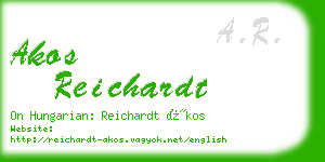 akos reichardt business card